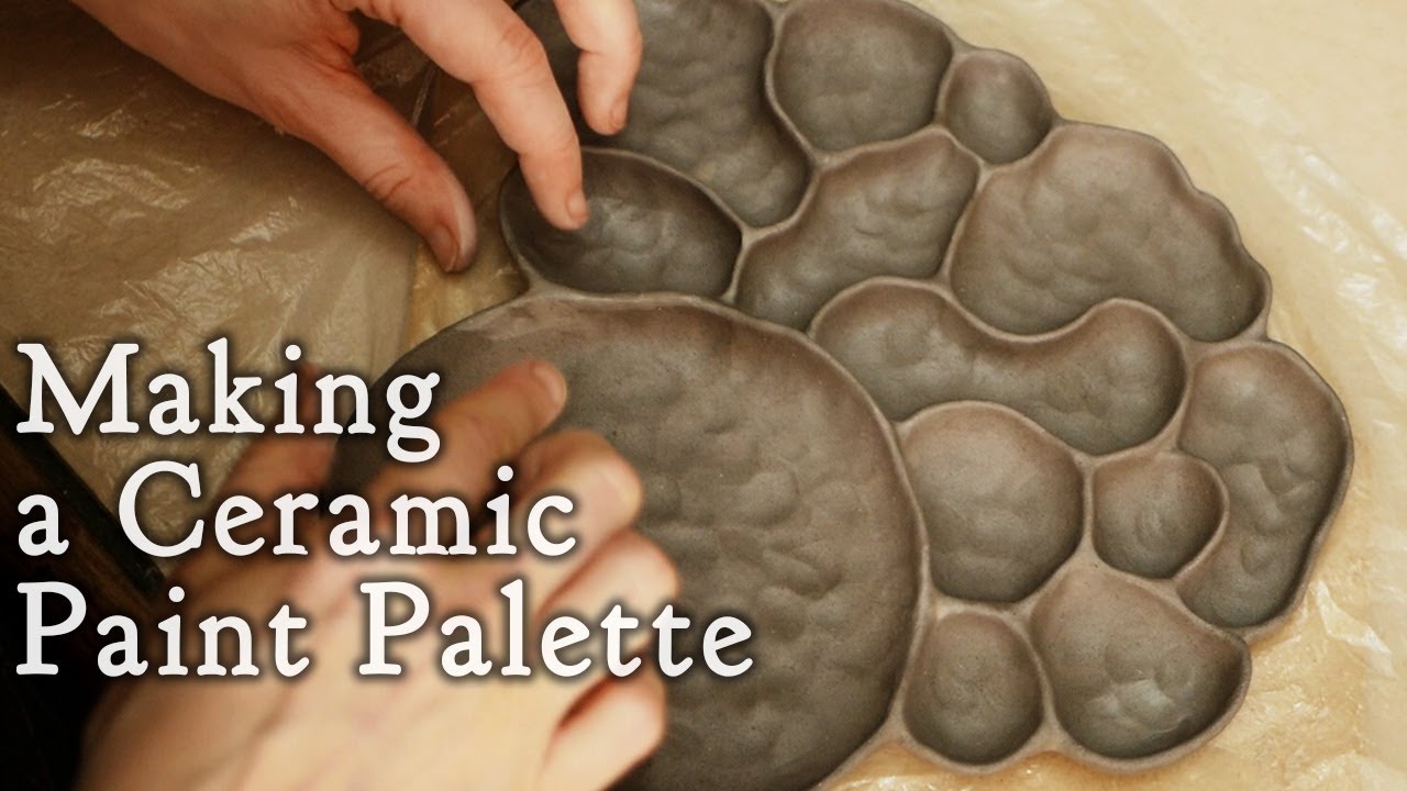 How To Make a Watercolor Paint Palette & Cup - Ceramics Clay, Relaxing Slow Crafting, No Talking