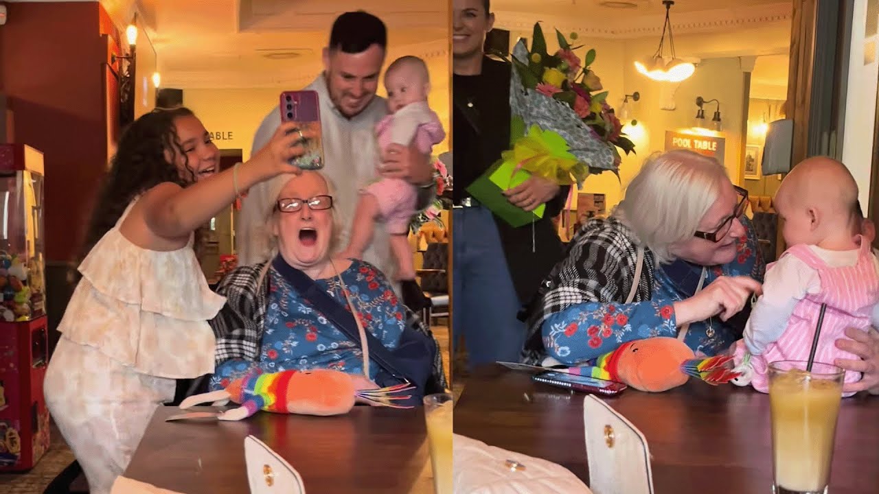Grandparents Meet Grandchild for the First Time. Emotional Surprises.
