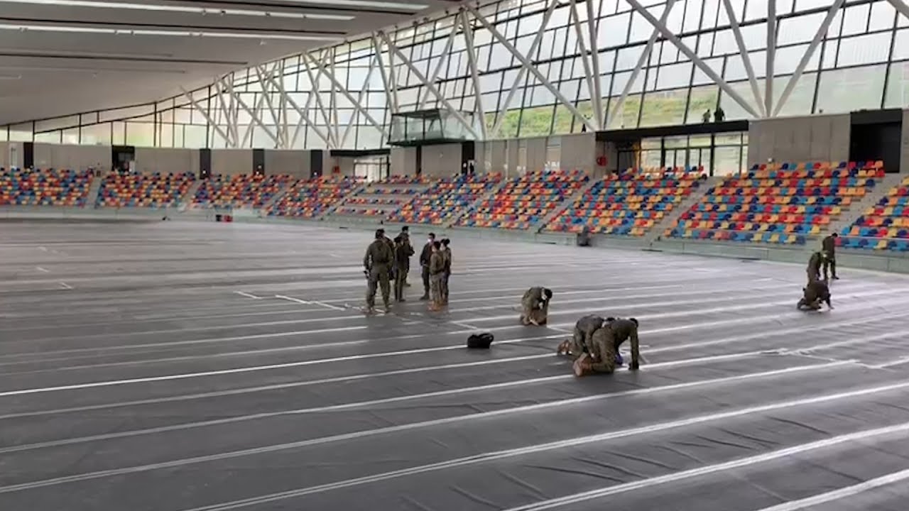 Polémica por el hospital de campaña de Sabadell que montaba el ejército
