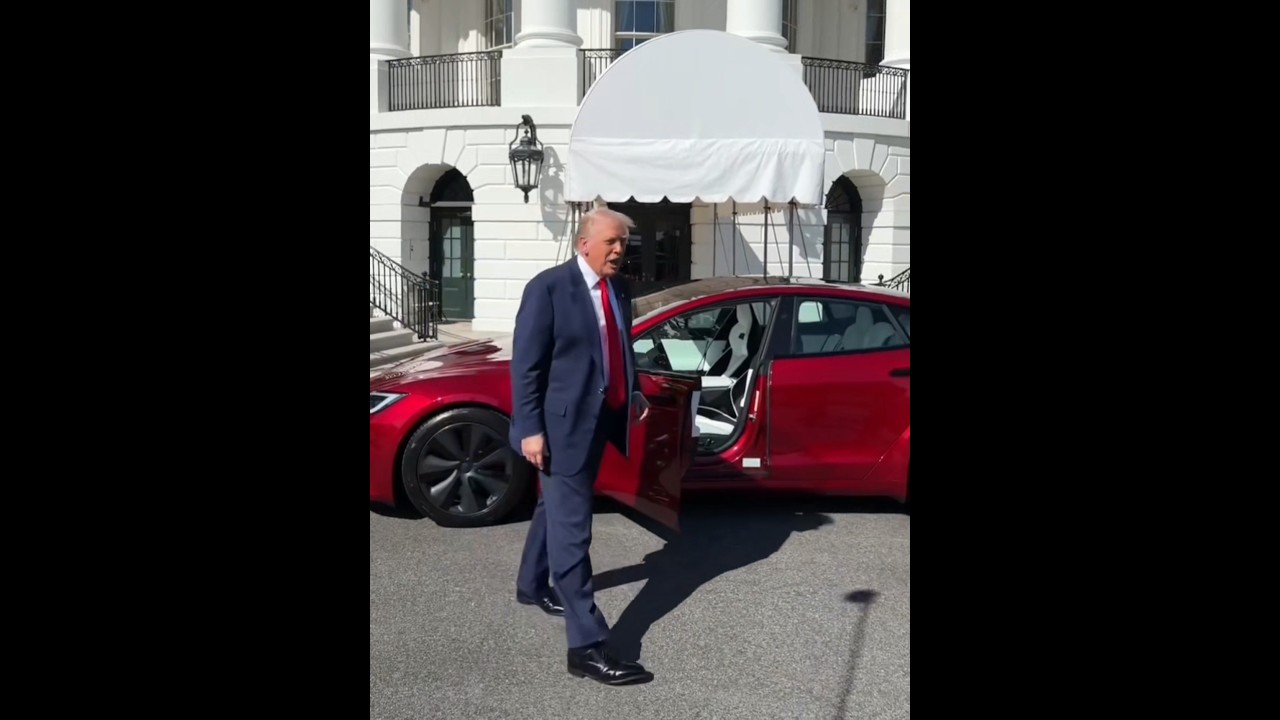 TRUMP BUYS TESLA CAR TO SUPPORT ELON MUSK!