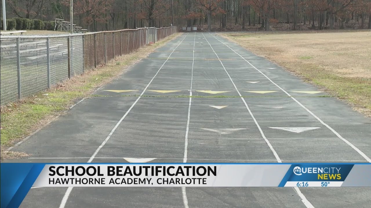 Hawthorne Academy students team up to beautify school's athletic field