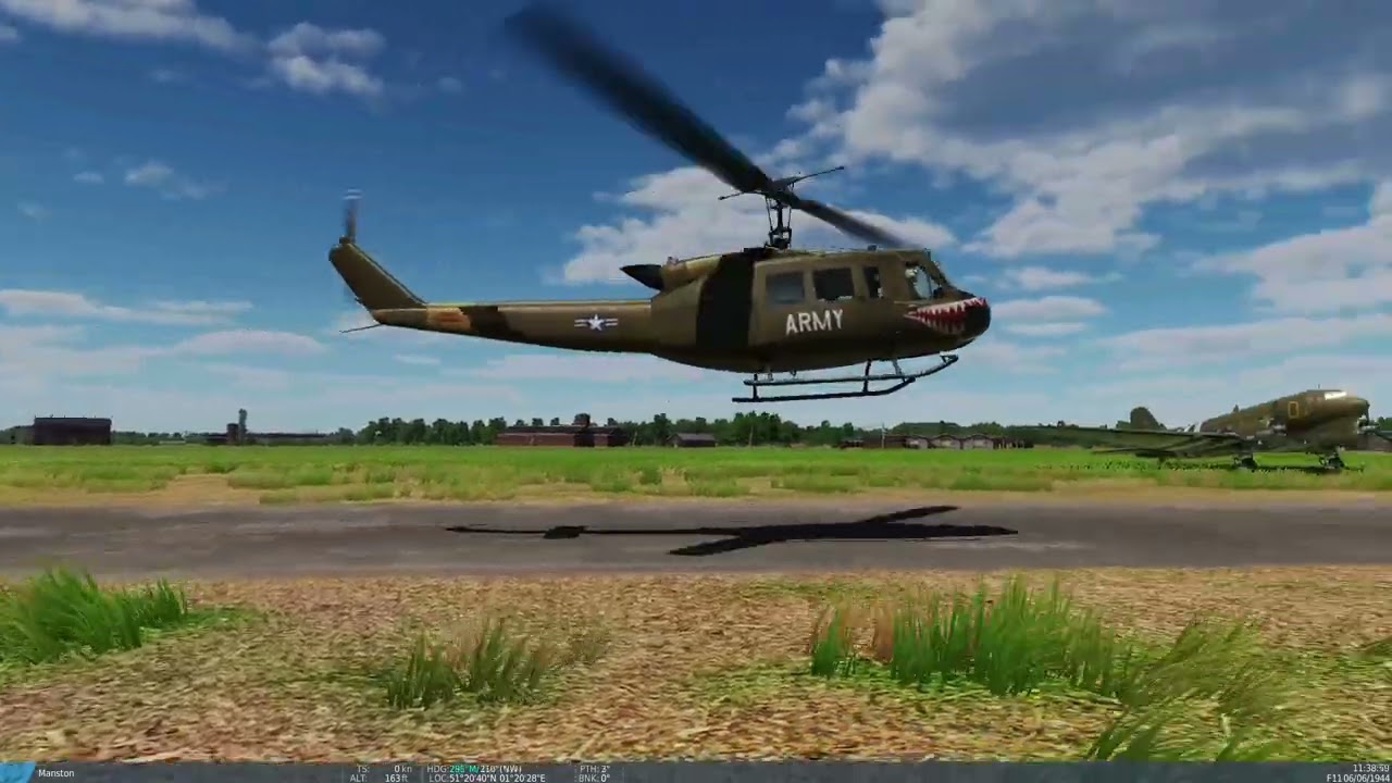 Digital Combat Simulator Manston Airshow UH-1H Arrival