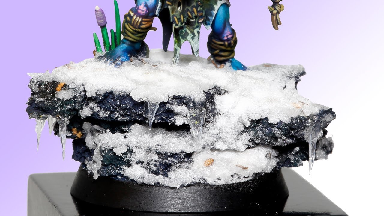 🧊 Cómo CREAR increíbles 🐧 BASES DE NIEVE y HIELO 🐧 muy FÁCIL, para tus minis (BASES PARA WARHAMMER)