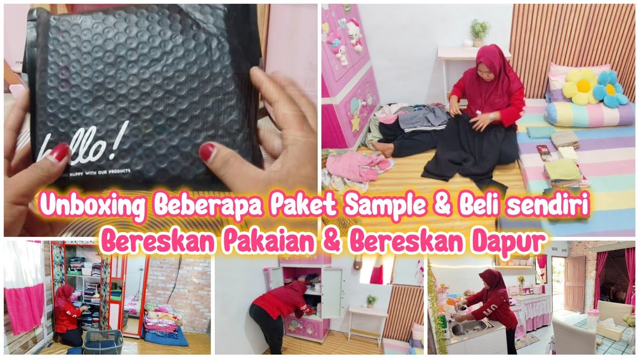 UNBOXING BEBERAPA PAKET || BERES-BERES PAKAIAN DAN DAPUR || AKTIVITAS HARIAN DIRUMAH DESA