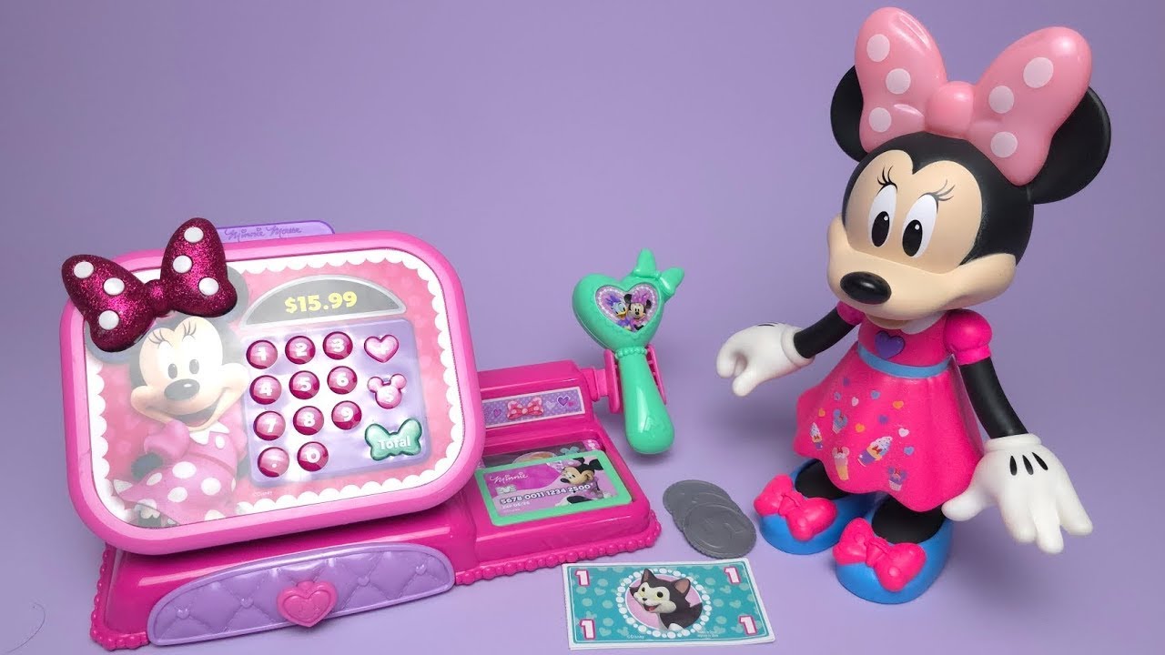 Disney Minnie Mouse Cash Register Set Satisfying with Unboxing Compilation Toys ASMR