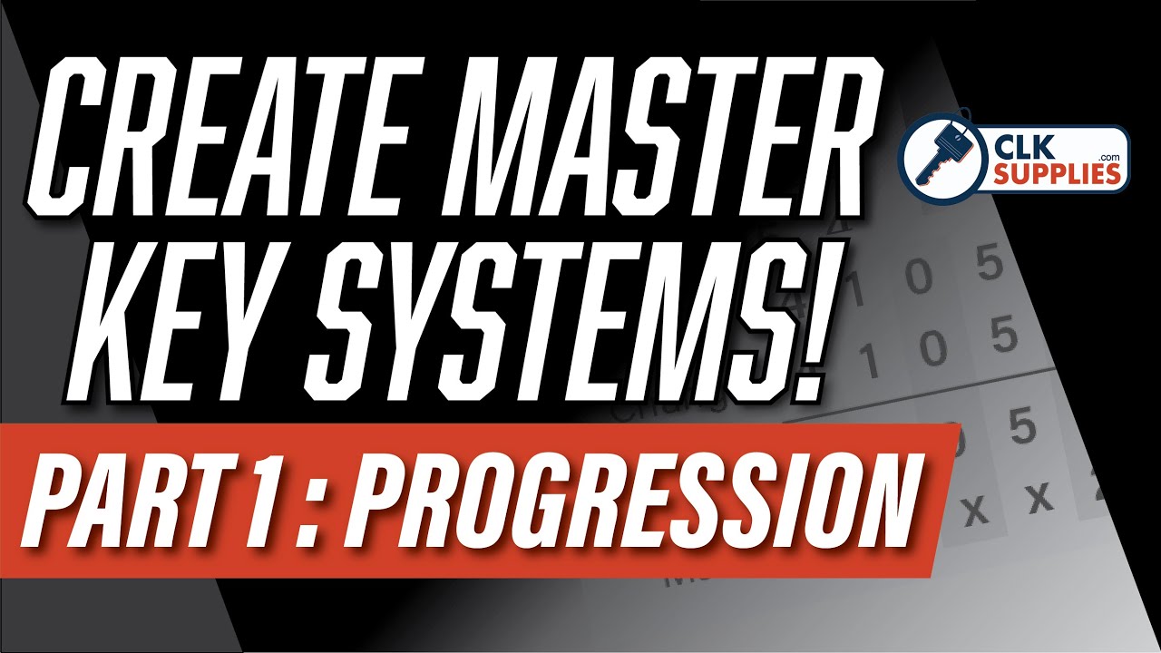 Locksmithing 101 - Masterkeying -Progression System