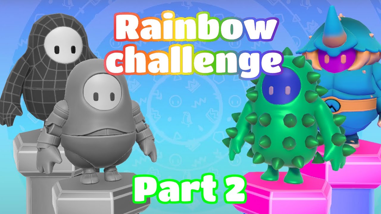 Fall Guys Rainbow challenge! (PART 2)