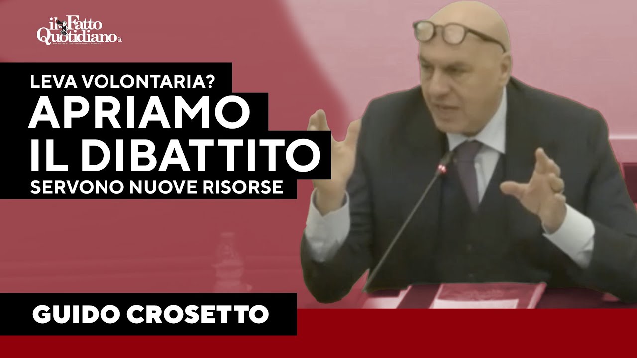 Crosetto: “Leva obbligatoria? Abbiamo bisogno di avere una parte kombat sempre più ampia”