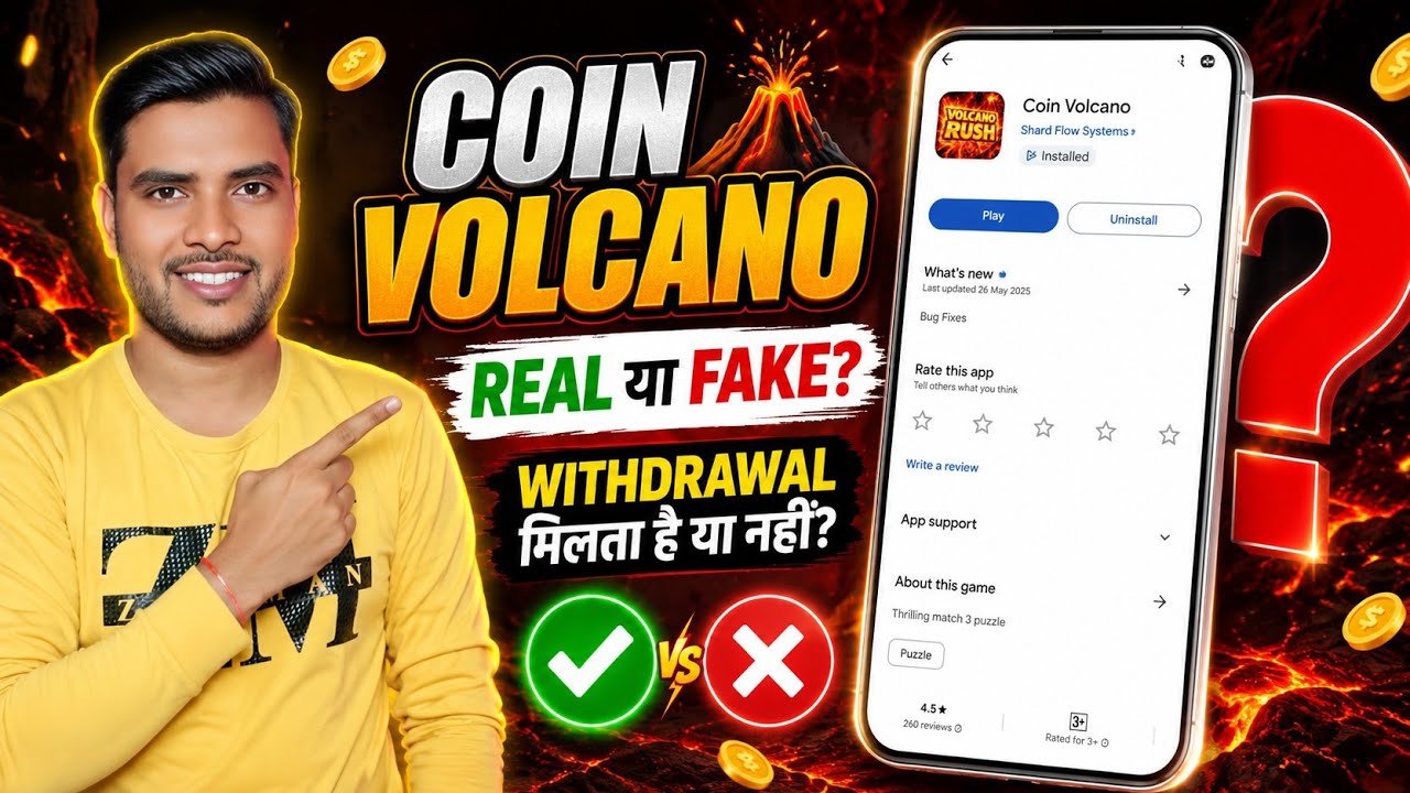 Coin volcano real or fake? coin volcona withdrawal? coin volcano game review?