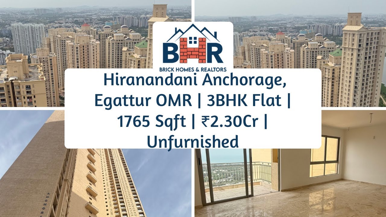 3BHK Flat for Sale in Hiranandani Anchorage, Egattur OMR – Grab This Hot Deal! 🏡🔥