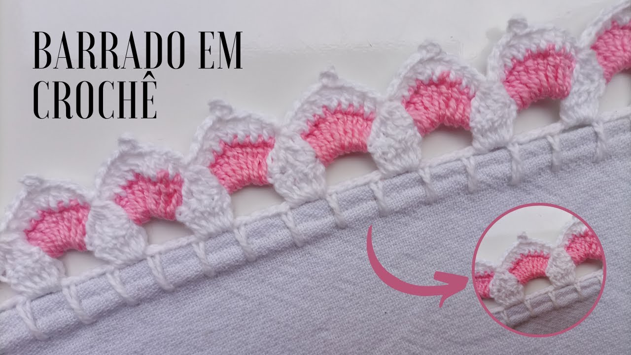 Bico de croche para pano de prato // Puntillas tejidas a crochet // Barrado em crochê #412