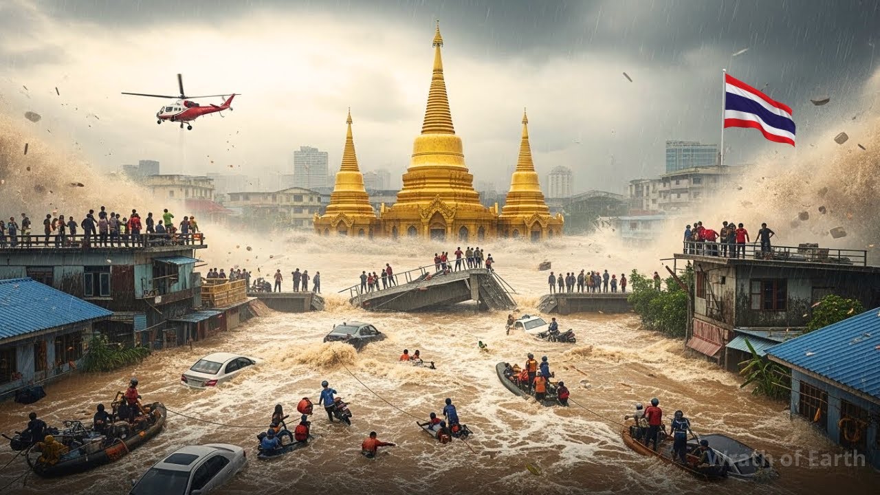 CHAOS IN THAILAND AGAIN: Monster FLOODS OBLITERATE Homes & Bridges!