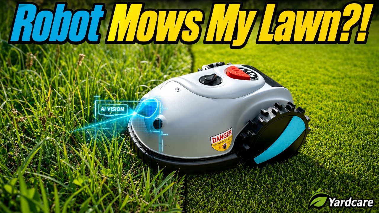 Обзор робота-газонокосилки Yardcare V100 &ndash; без проводов, с управлением зрением с помощью ИИ.