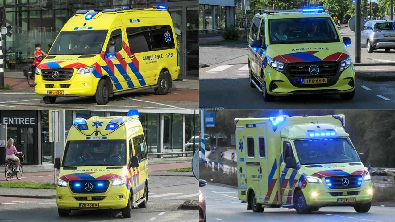[Dagcompilatie + 2x Primeur] Vele Ambulances Met spoed door Leiden Naar en Van Meldingen!
