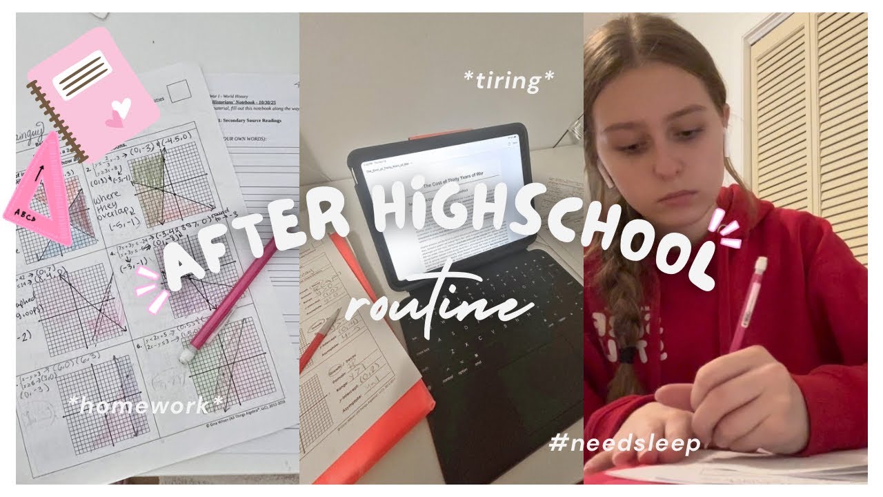 AFTER SCHOOL ROUTINE *HIGHSCHOOL EDITION* (homework, vlog)📚✏️