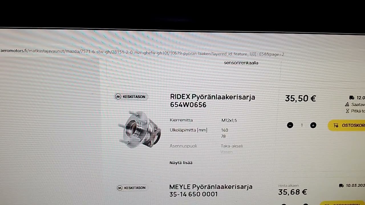 Varaosien hinnan erot turhan suuria