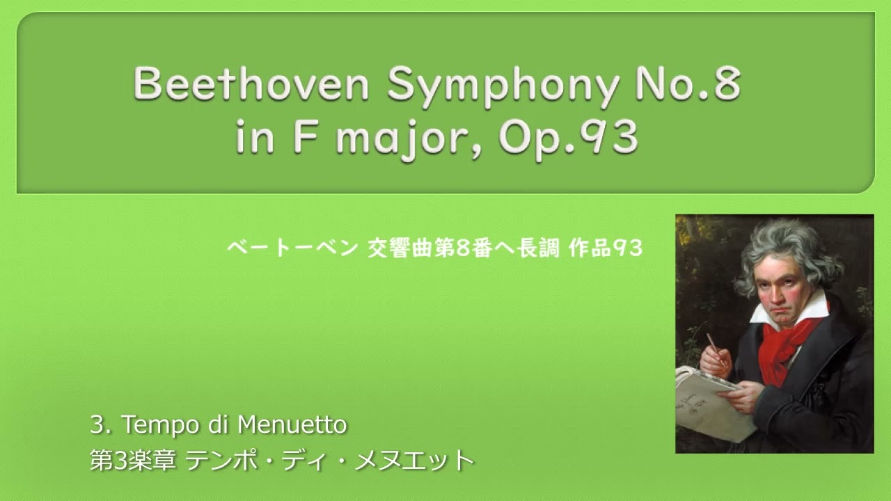 ベートーベン 交響曲第8番 ヘ長調 Op.93（ソフトウェアシンセサイザーによる演奏）#bgm #クラシック #フリー音源 #フリー素材 #著作権フリー #ベートーベン