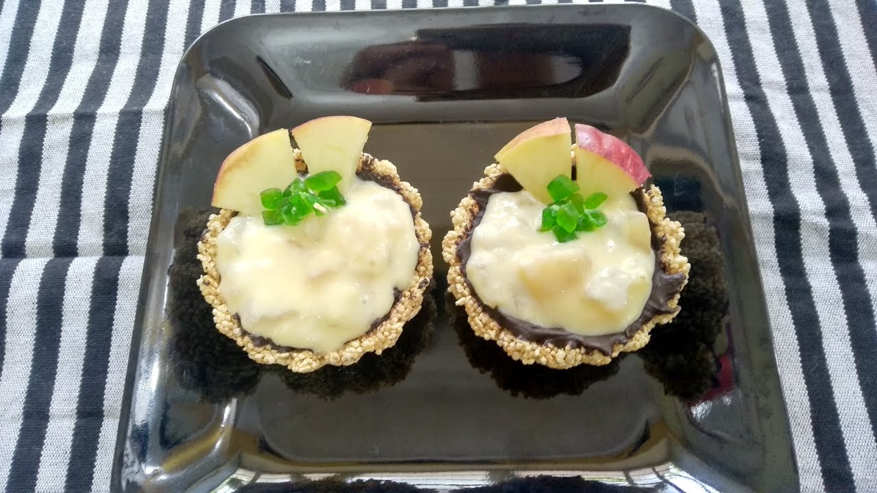 How to Make Tart Rajgira or Ramdana custard tart (राजगिरा कस्टर्ड टार्ट): Amaranth custard Tart