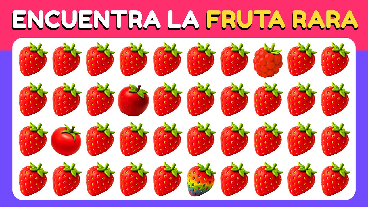 Encuentra el Raro - Fruta Edición 🍋🍉🍍 Desafío de Observación