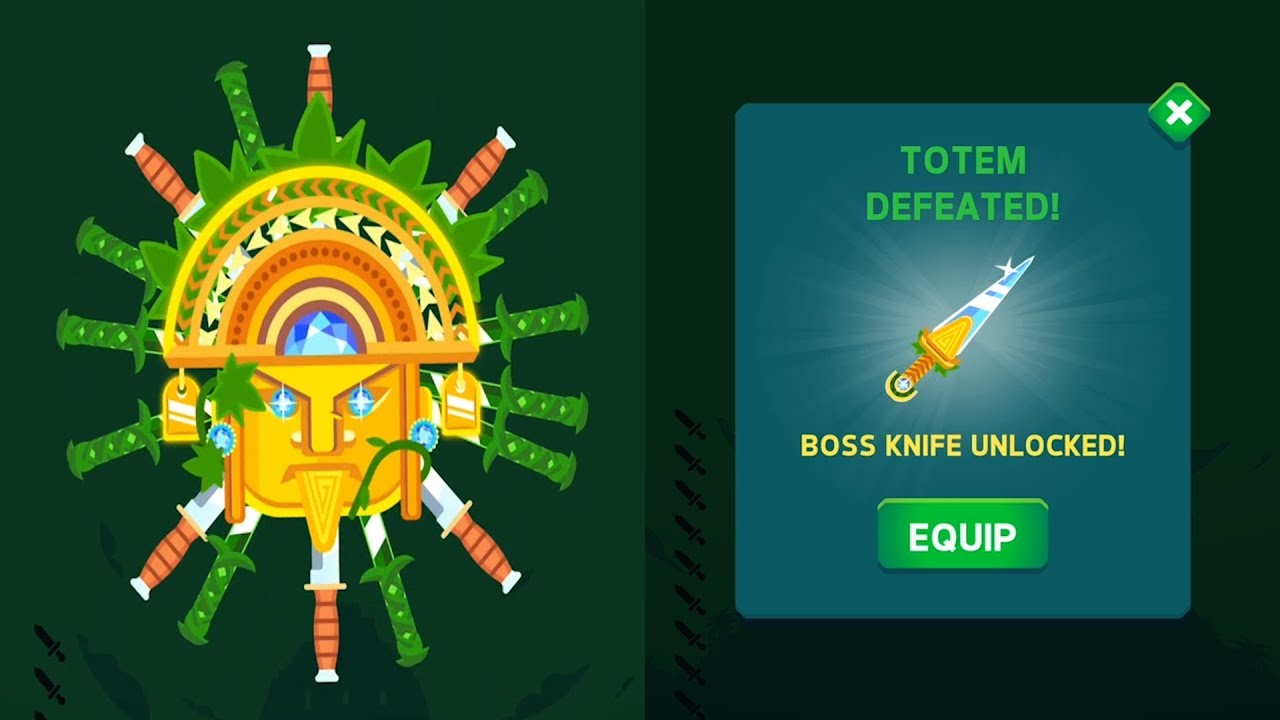 Knife Hit Gameplay | Jungle Challenge (31 - 40) | Totem