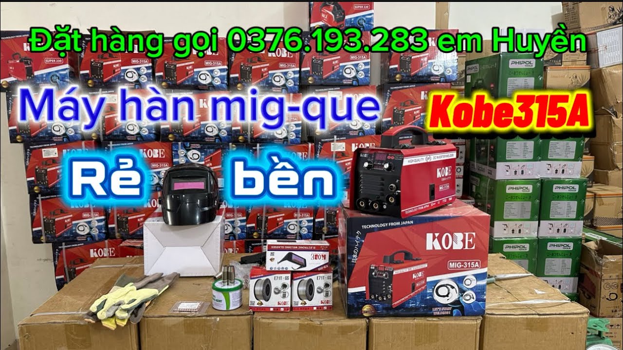 🔴Siêu Rẻ🔴Máy hàn mig/que Kobe 315A kéo que 3.2 phà phà☑️Hàn đồ mỏng chuyên nghiệp như thợ