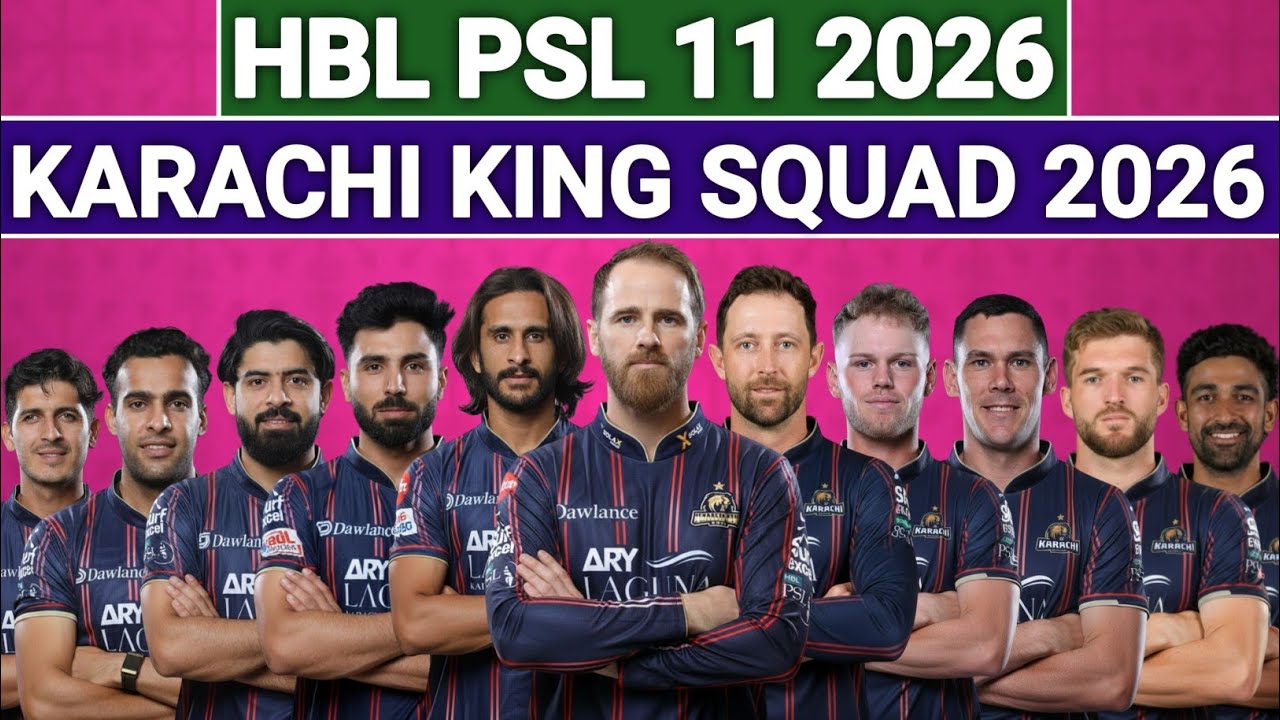 PSL 11 2026 - Karachi king Squad | KK New Squad 2026 | Karachi king List Team Players 2026 | PSL 11