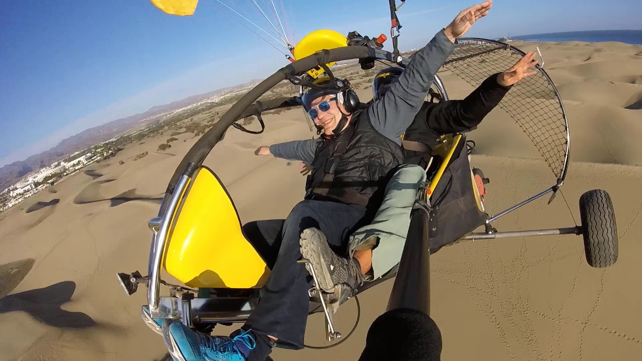 Paratrike, powered paragliding in Maspalomas, Gran Canaria