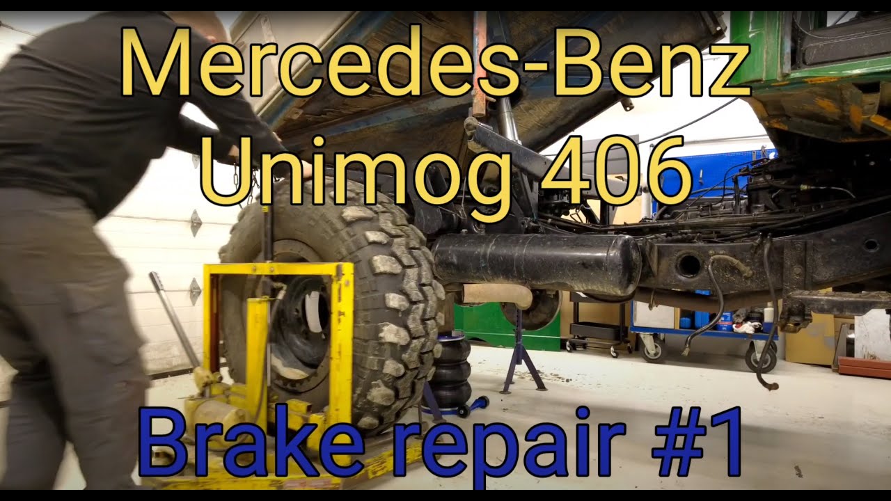 Mercedes Benz Unimog 406, removing and restoring rear brakes #1