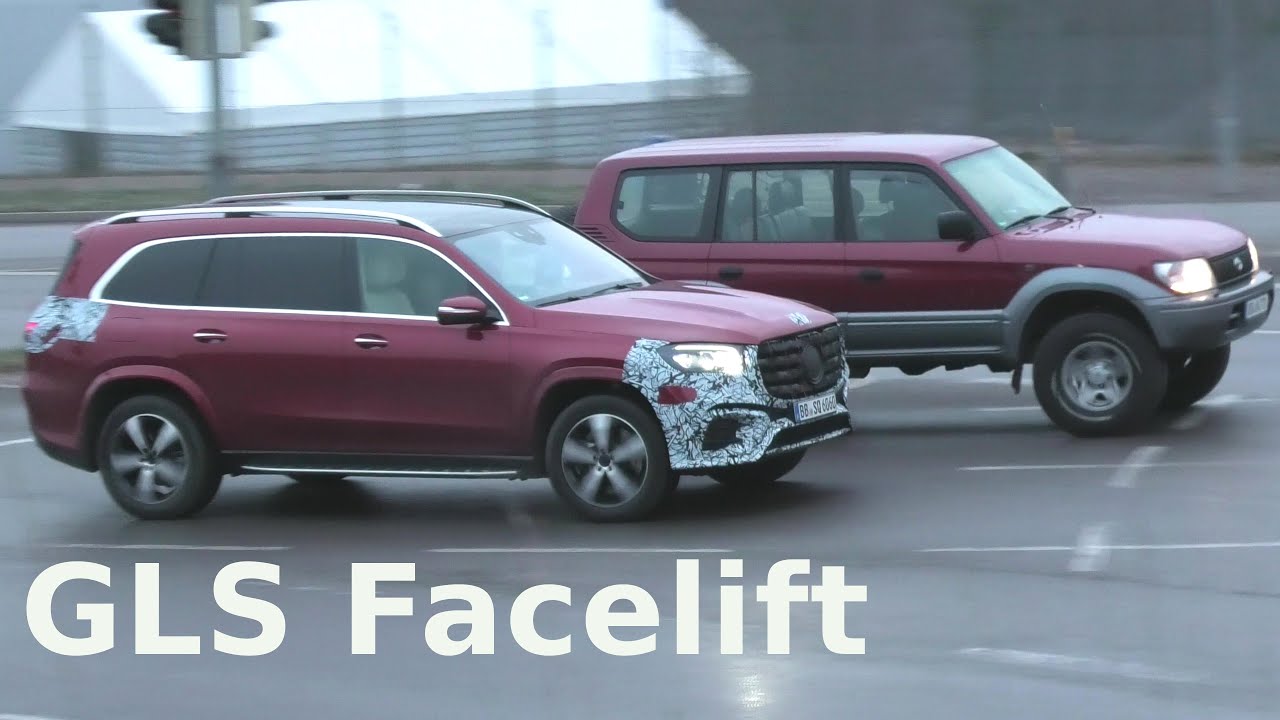 Mercedes Erlk&ouml;nig GLS Facelift MoPf  X167 Weihnachtsrot * Christmas Red Color prototype 2023 * 4K