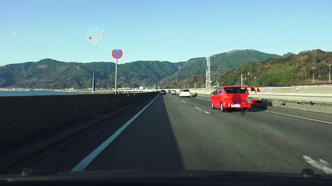 4K　国道1号下り・富士由比バイパスなど　等速　静岡県富士市・新富士駅付近→静岡市清水区・清水インター　2020年撮影版