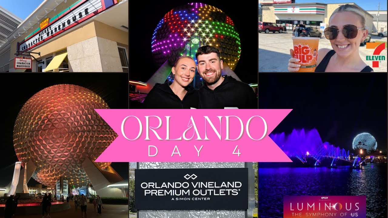 ORLANDO VINELAND OUTLETS VLOG | EPCOT & Luminous (Symphony of Us) Show | Orlando Day 4