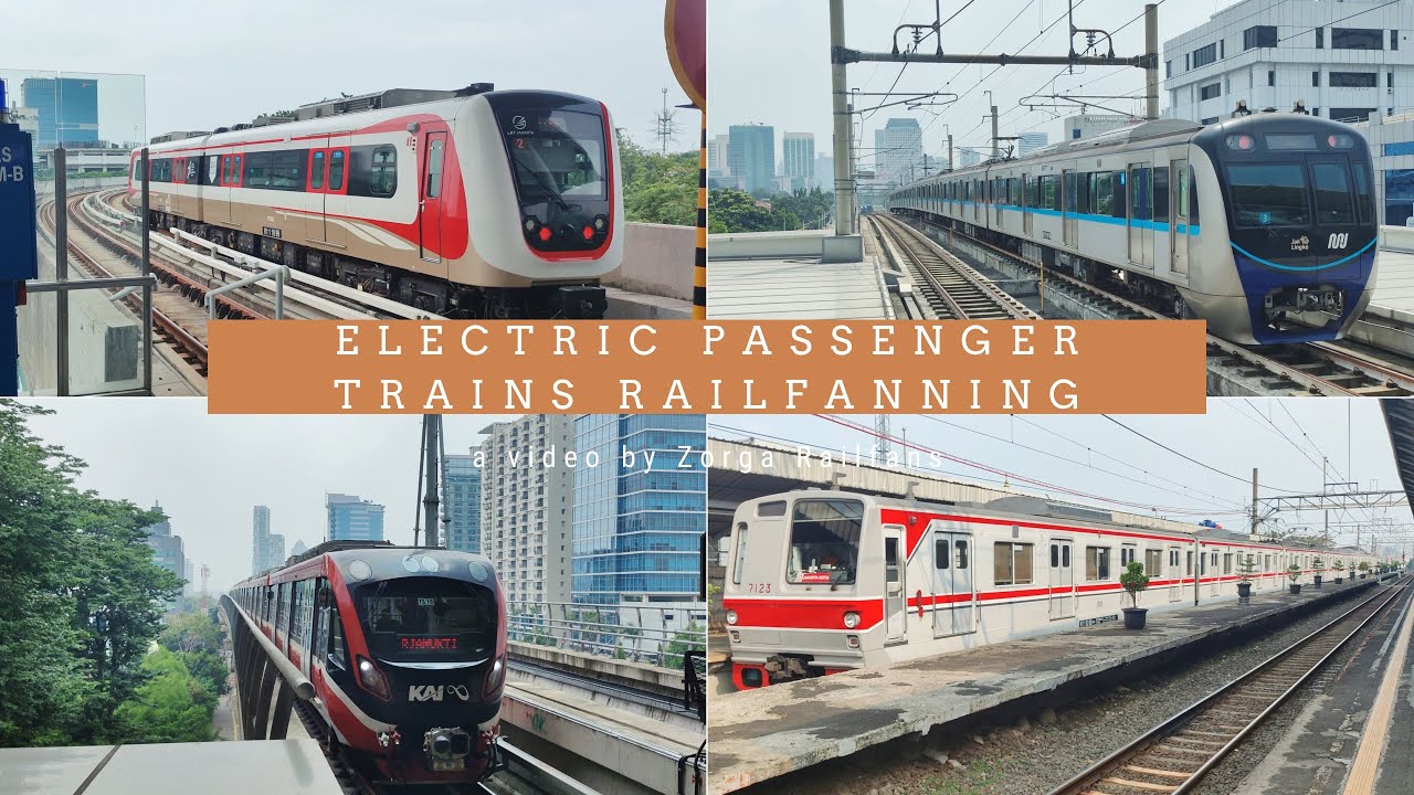 [4K] Jakarta's Electric Trains: MRT, LRT, Commuterline