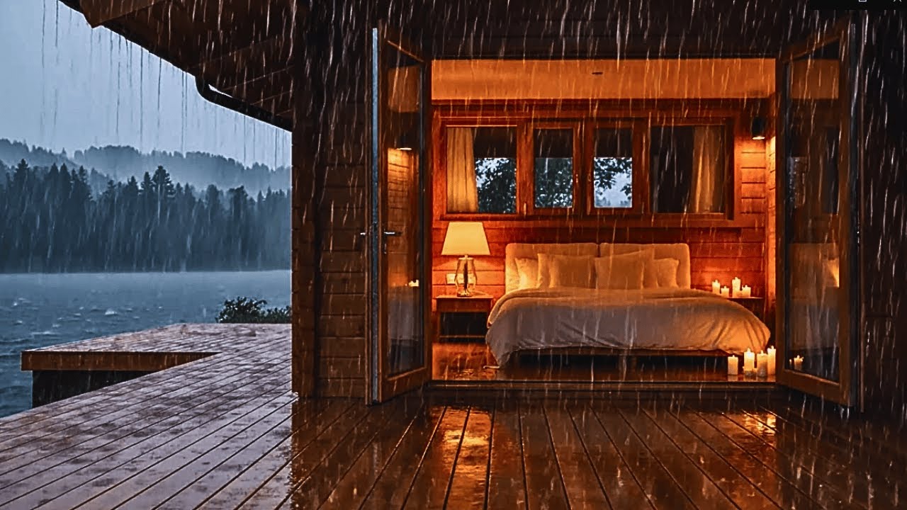 Cozy Wooden House: Rain Sounds Help You Relax, Sleep Well & Sleep Deeply, Rain and Thunder ASMR