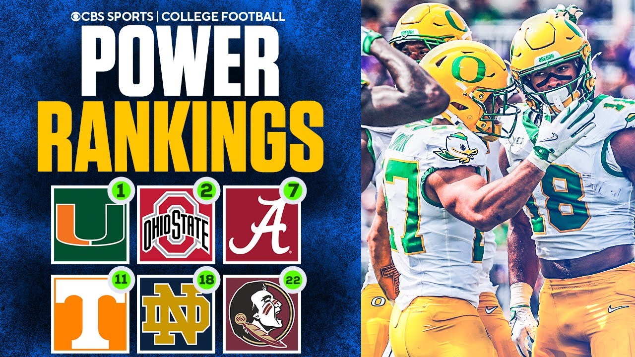 College Football Power Rankings - Week 7: Miami back at No. 1, Penn State & Texas Fall Out