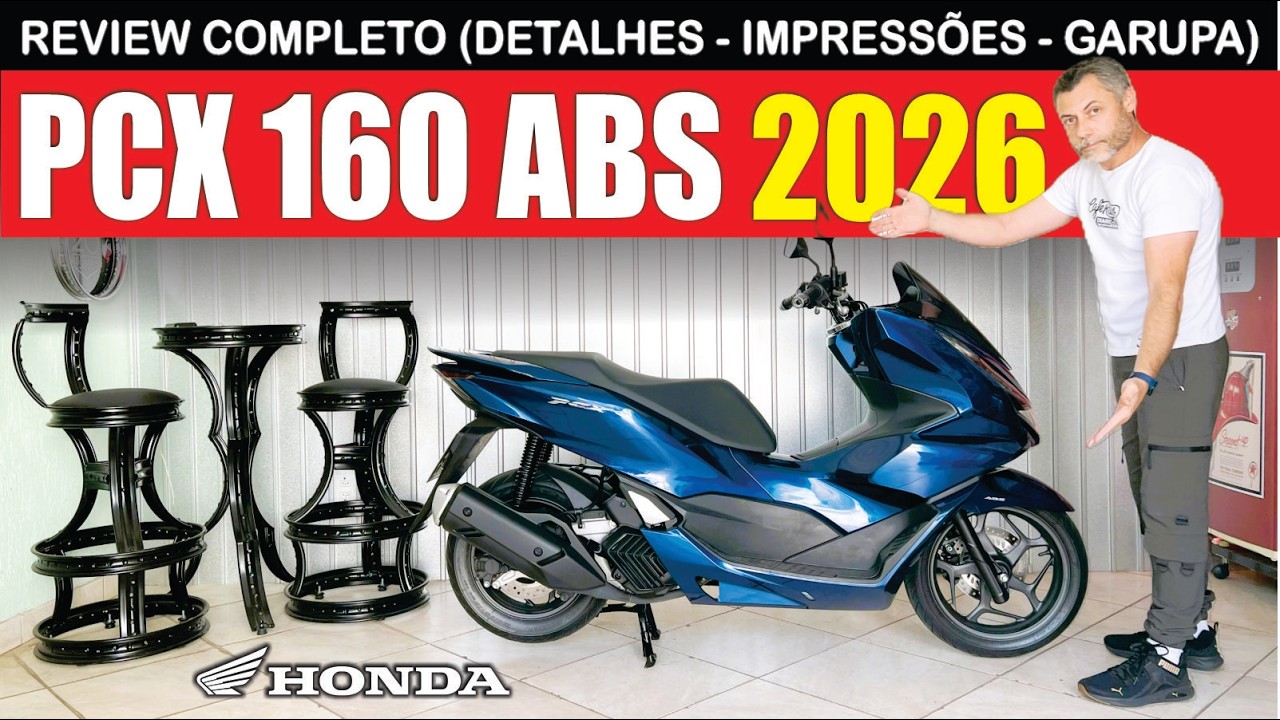 Nova Honda PCX 160 ABS 2026 | Review e Teste Completo #honda #pcx #scooter