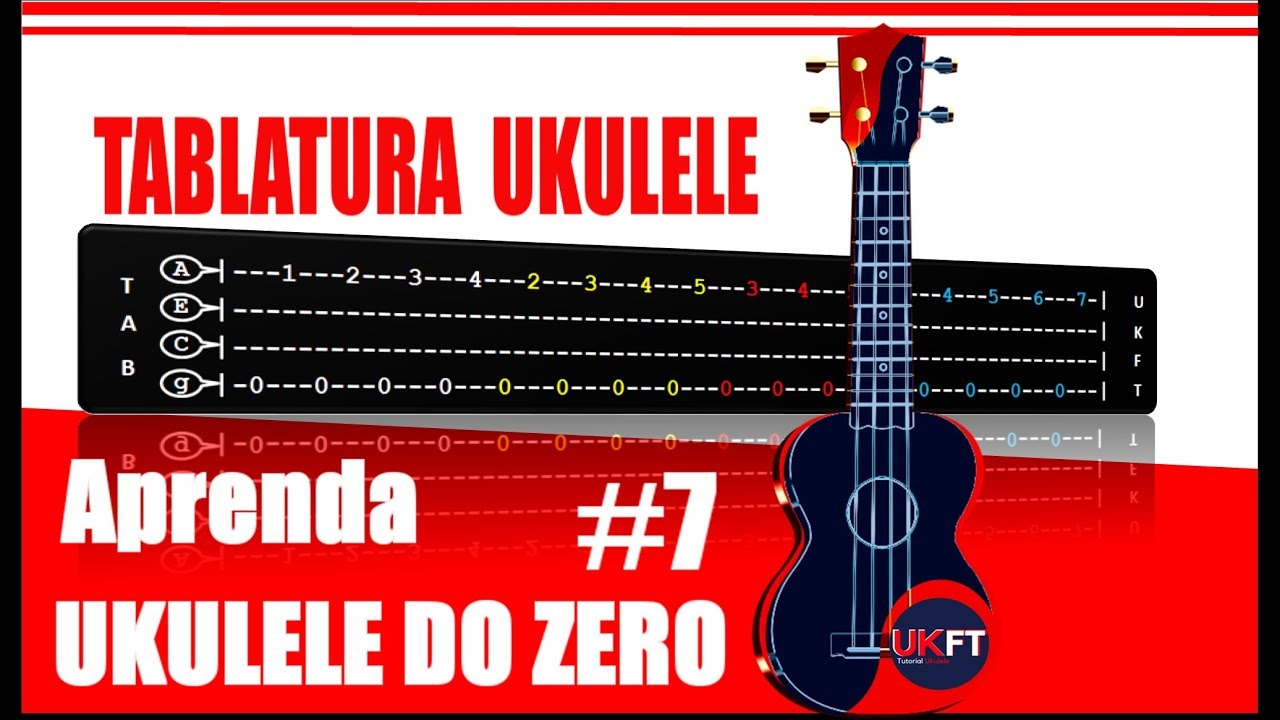 Como ler Tablatura no UKULELE - INICIANTES DE UKULELE NÍVEL ZERO [Aul./7] UKFT