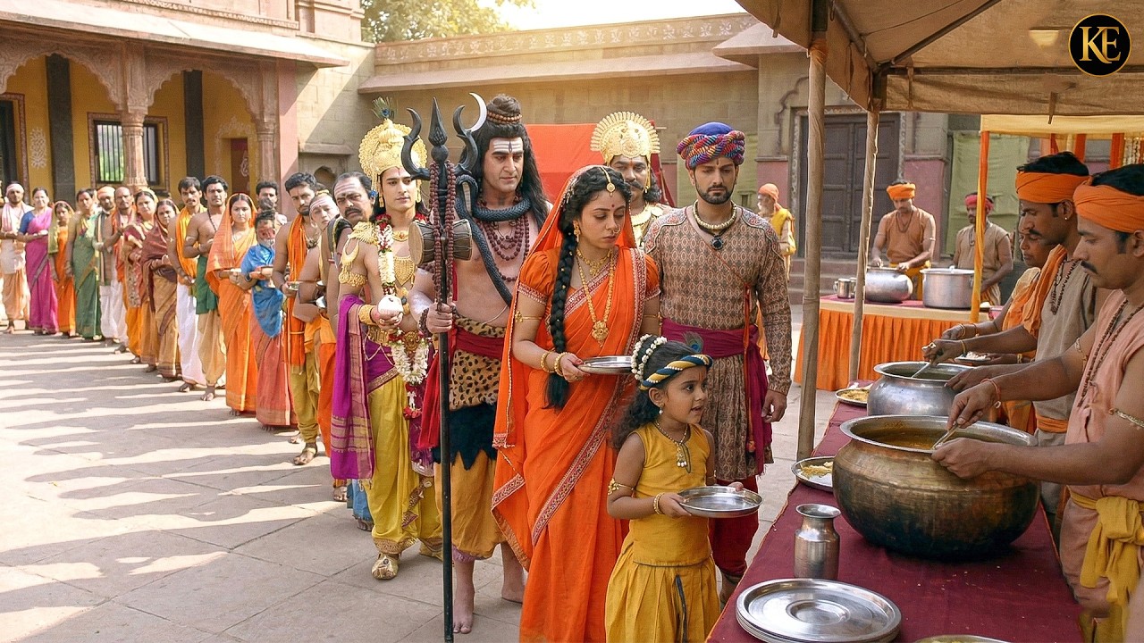 “बाल कन्हा, यशोदा मईया और महादेव भंडारे में पहुँचे।” || यशोमती मईया के नंदलाला || Krishan leela