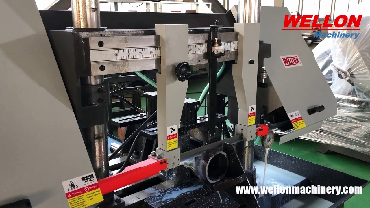 Double column PLC bandsaw NC band sawing /full automatic CNC metal cutting band saw machine GHS4230