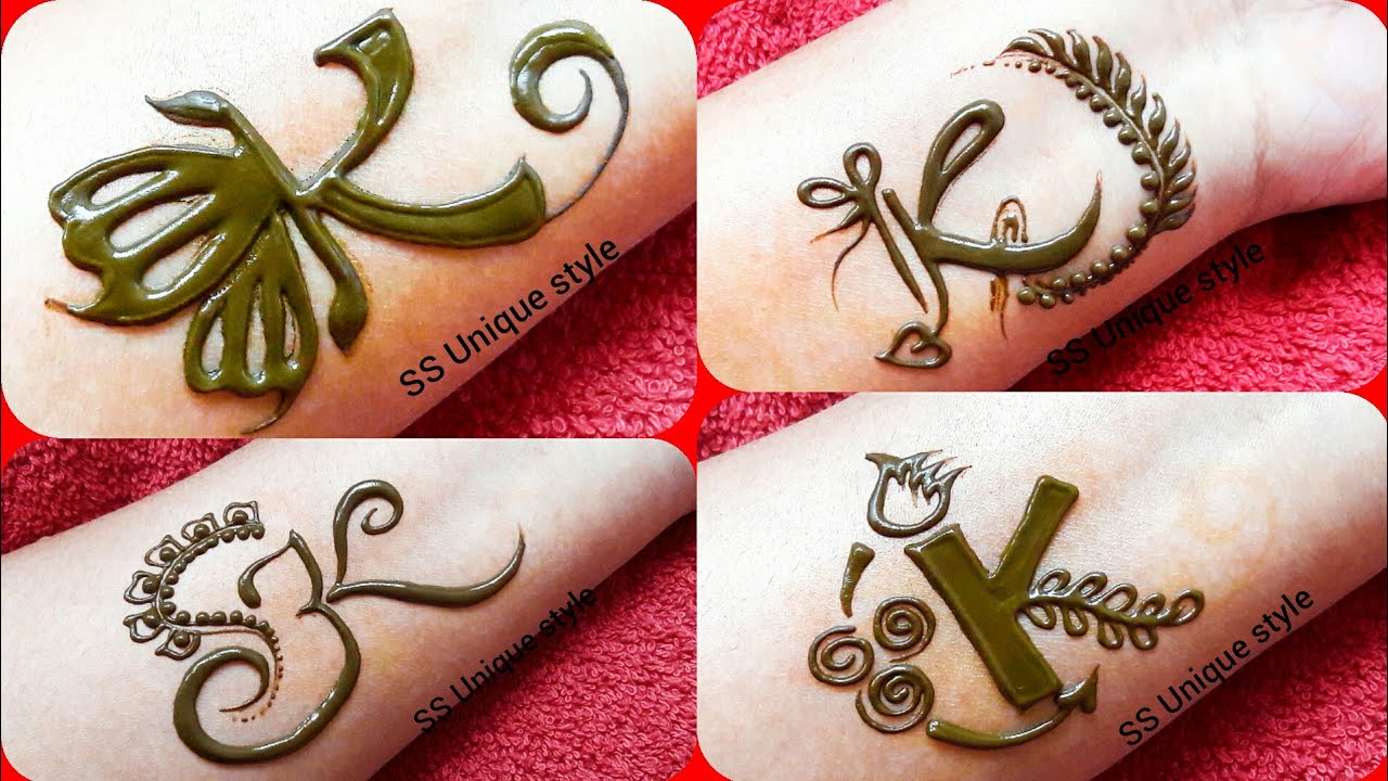 k letter tattoo mehndi design|alphabet tattoo mehndi design k|SS Unique style|stylish tattoo mehndi