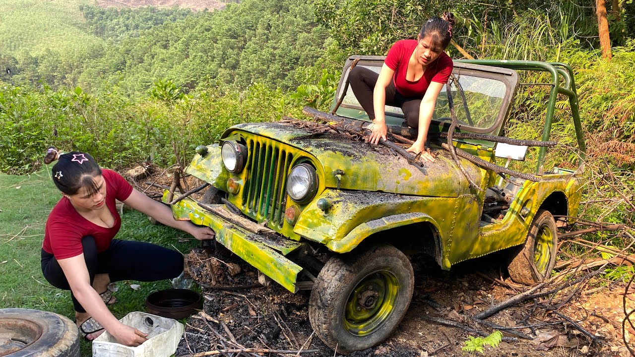 On my way to work, I saw an abandoned jeep on the side of the road. I will have to fix it.