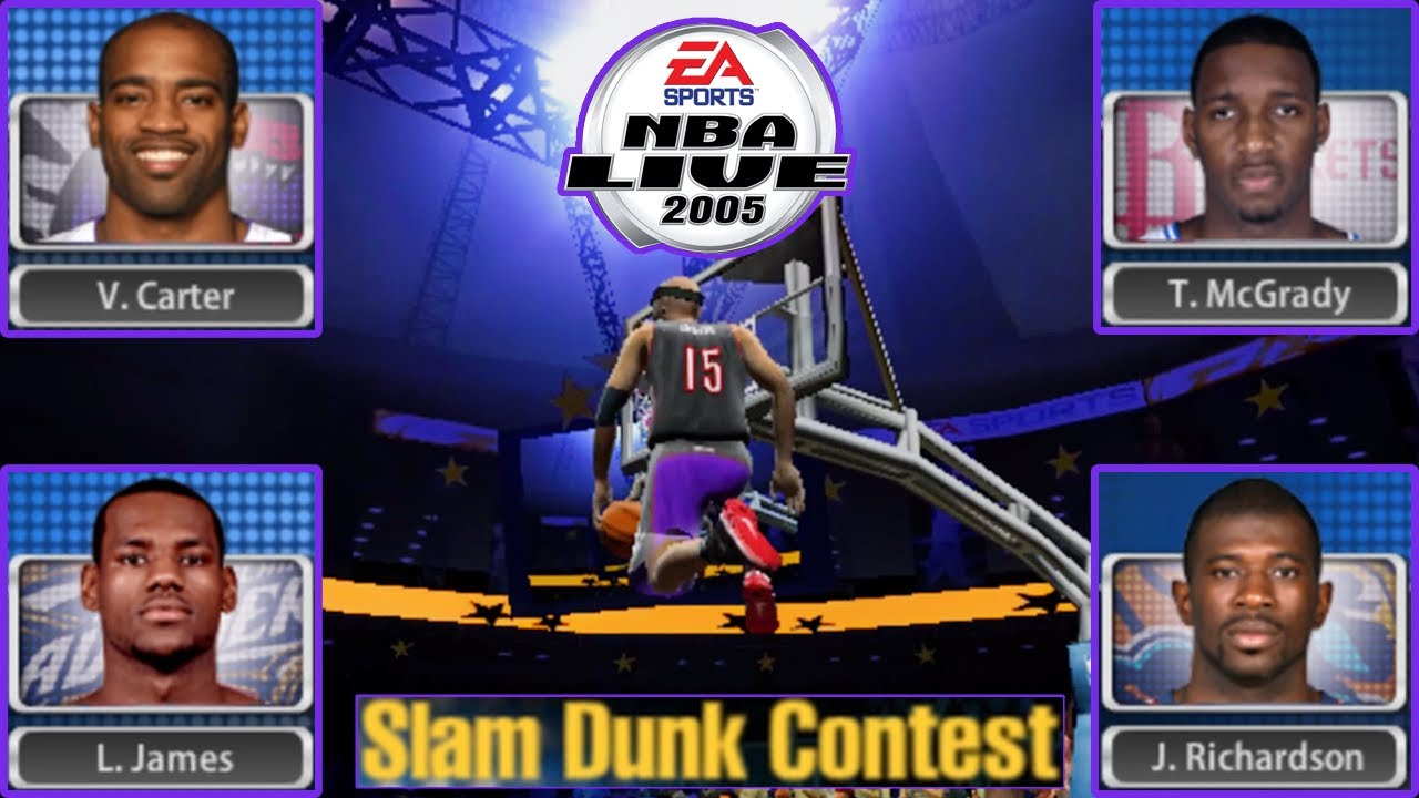 Nba Live 2005 Still Has the Best Slam Dunk Contest in an NBA Video Game - Great CPU Battle | XBOX