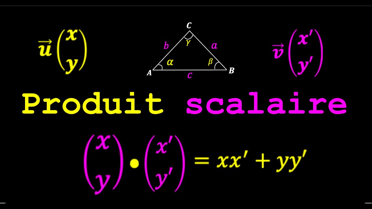 Produit scalaire dans le plan - comprendre et calculer le produit scalaire