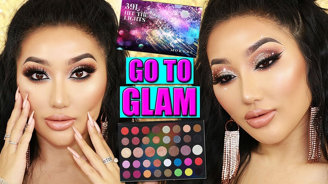 GO TO SPARKLY GLAM MAKEUP USING MY NEW MORPHE 39L PALETTE