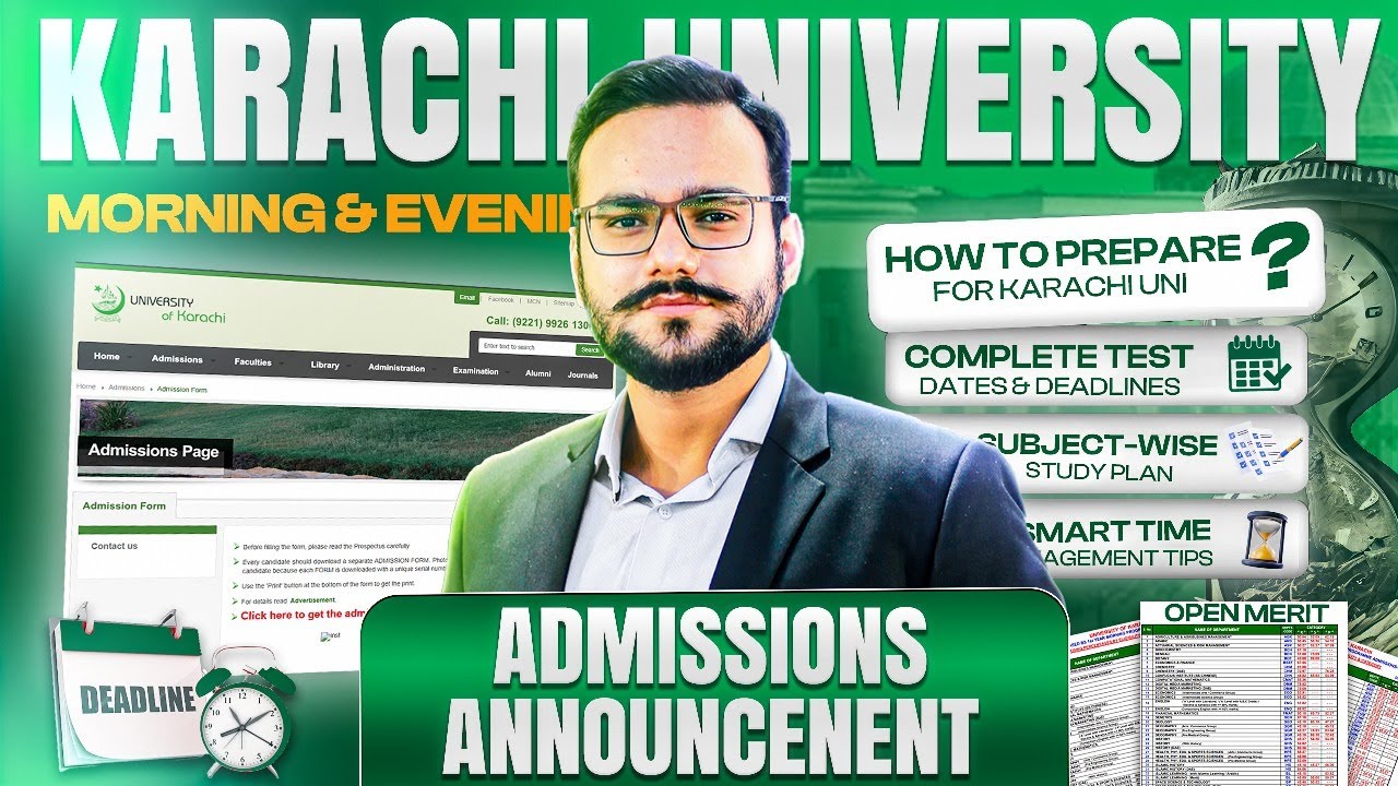 Karachi University Admissions 2025–2026 Announced | Karachi University Test Date 2026 | KU Test 2026