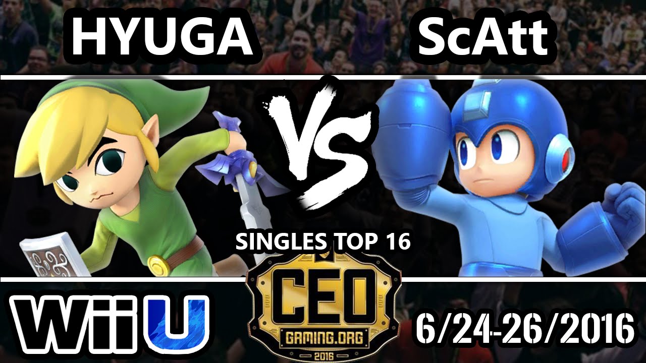 CEO 2016 Smash 4 - Hyuga (Toon Link) Vs. ScAtt (Mega Man) SSB4 Tournament - Smash Wii U
