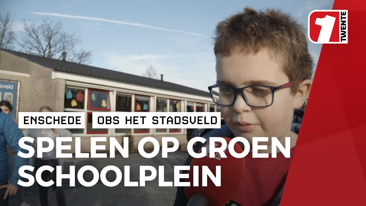 Zo ziet de nieuwe groene schoolplein van OBS Het Stadsveld eruit