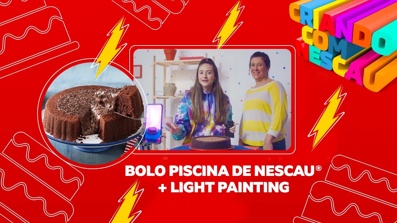 Bolo Piscina de NESCAU® e Lightpainting - Receitas Nestlé