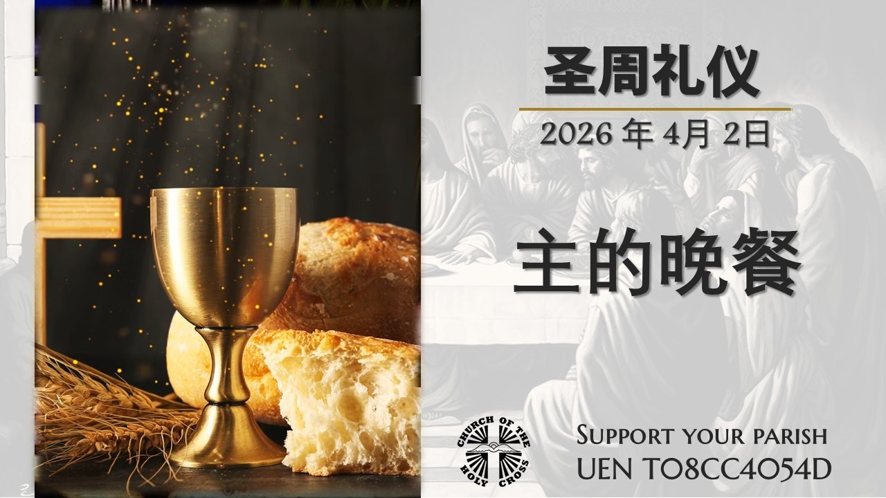 直 播 圣周礼仪 主的晚餐 华 语 弥 撒 萧 永 伦 神 父 主 祭  2026年 4月 2日