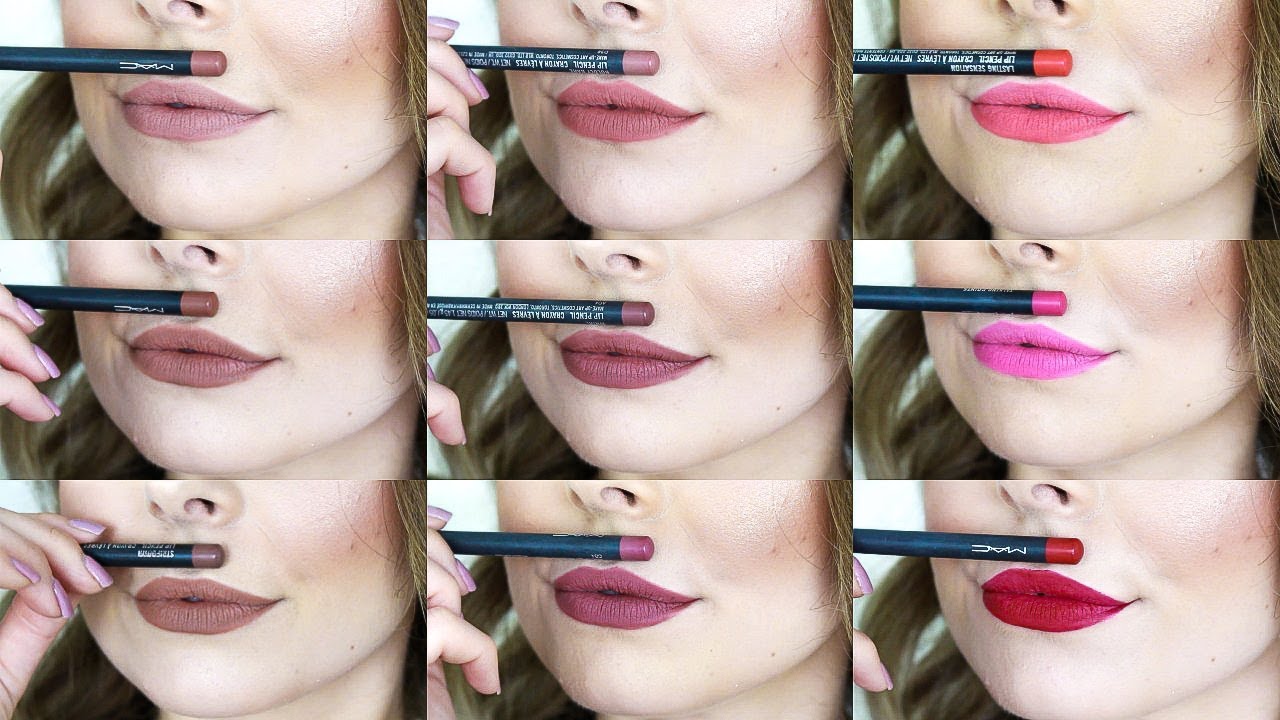 MAC Lip Liner Swatches! | Soar, Stripdown, Whirl, Cherry & more!