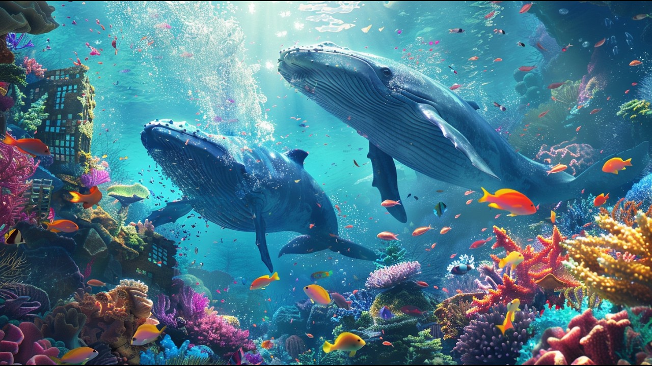 Морская дикая природа 4K 🌊 Животные под водой | Расслабляющая музыка и спокойная морская жизнь #u...